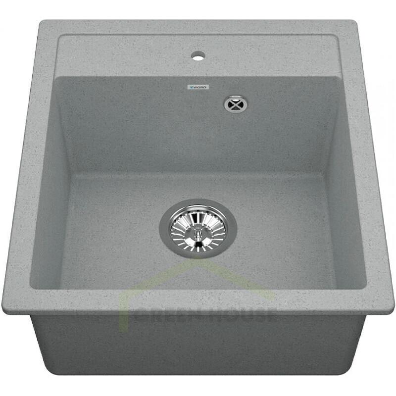 Мойка из искусственного камня Vigro  460х500х195 Vigronit VG202 грей 150837