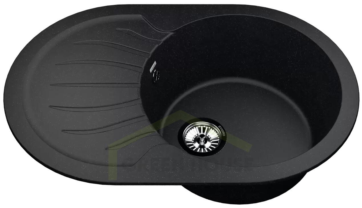 Мойка из искусственного камня Vigro  750х500х190 Vigronit VG304 антрацит 150907