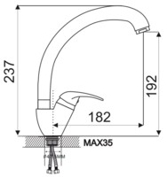 Смеситель для кухни Maxonor  хром MN4103-6