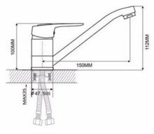 Смеситель для кухни Maxonor  хром MN4204-6