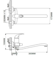 Смеситель для ванны Maxonor  MN2215-1