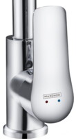 Смеситель для кухни Maxonor  гибкий излив с гайкой, синий/ хром MN70112-4-3
