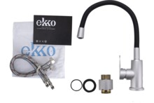 Смеситель для кухни Ekko  с гибким изливом, черный E4263-8-5