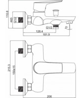 Смеситель для ванны Maxonor  белый MN3273-8-1