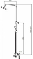 Душевая система Maxonor  хром MN2474-5