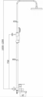 Душевая система Maxonor  хром MN2475-5