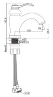 Смеситель для умывальника Maxonor  черный MN1076-7-5