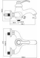 Смеситель для ванны Maxonor  черный MN3276-7-1