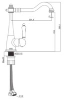 Смеситель для кухни Maxonor  черный MN4076-7-5