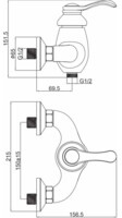 Смеситель для душа Maxonor  черный MN9076-7-4