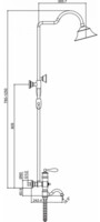 Душевая система Maxonor  черный MN2476-7-6