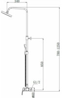 Душевая система Maxonor  хром MN2477-5