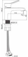 Смеситель для умывальника Maxonor  хром MN1078-5