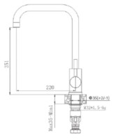 Смеситель для кухни Maxonor  сатин MN71304-4-5