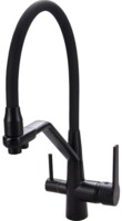 Смеситель для кухни Maxonor  с подключением фильтра питьевой воды и гибким изливом, черный MN4460-7-0