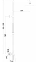 Душевая система Maxonor  черный MN2487-7-6