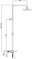 Душевая система Maxonor  хром MN2489-5