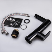 Смеситель для умывальника Ekko  черный E1083-8-4