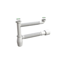 Сифон для двучашечной мойки Bonomini 1 1/2" без выпуска 1022EX45B0-0