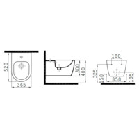 Биде подвесное Idevit Alfa K3106-2605-001-1-0000-1