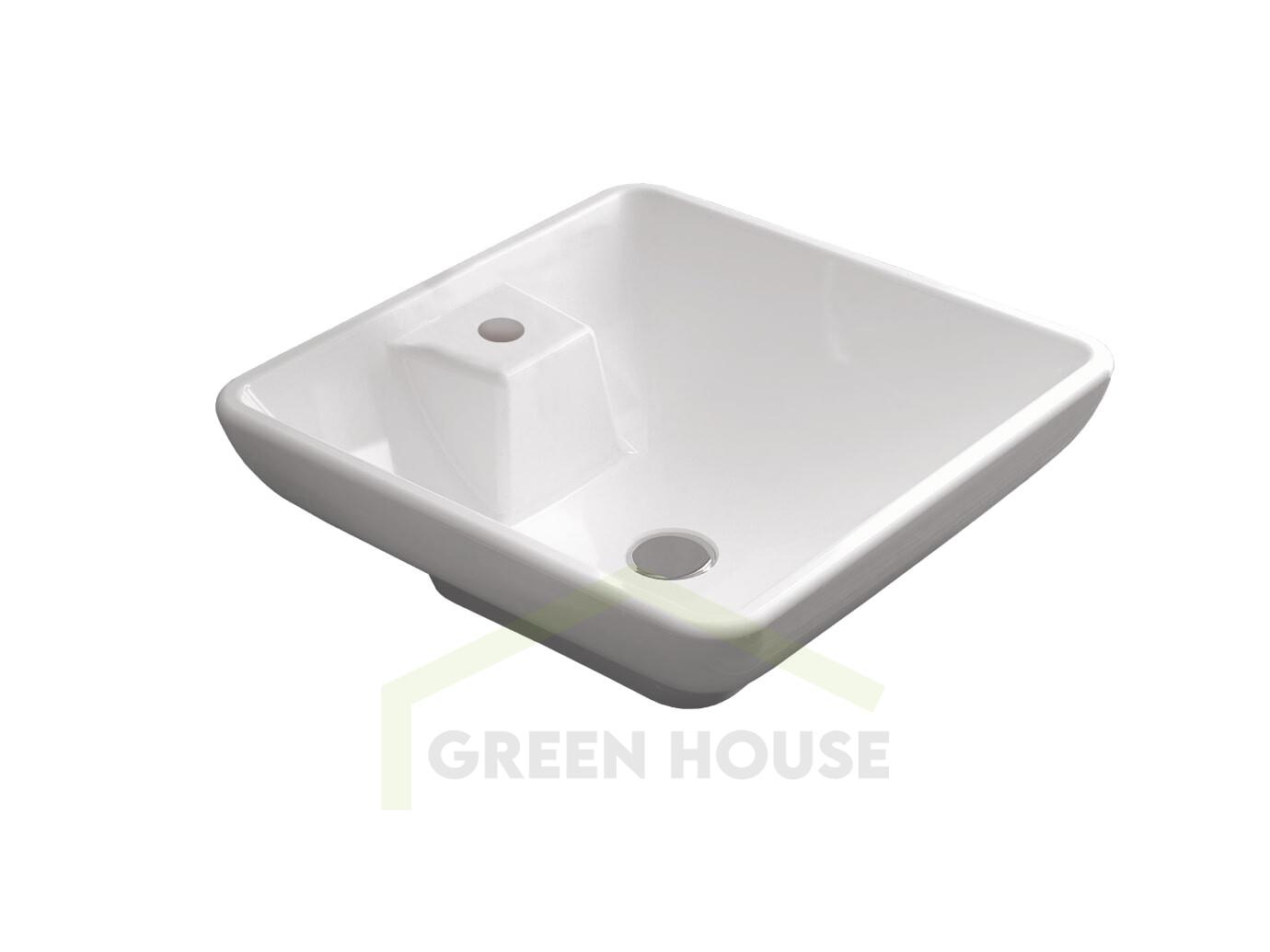 Умывальник накладной Idevit Kare 48x48 с отверстием под смеситель K0101-2485-001-1-0000
