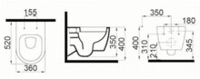 Унитаз подвесной Idevit Alfa Rimless с сиденьем Slim Soft Close SETK3104-2616-001-1-8000-1