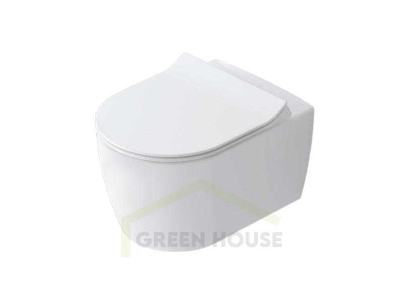Унитаз подвесной Idevit Alfa с сиденьем Ultra Slim Antibacterial Duroplast Soft Close SETK3104-2616-001-1-6000