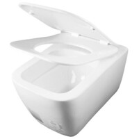 Унитаз подвесной Idevit Halley Rimless с сиденьем Ultra Slim Antibacterial Duroplast Soft Close SET SETK3204-2616-001-1-6000-2