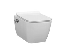 Унитаз подвесной Idevit Halley Rimless с функцией биде и сиденьем Ultra Slim Antibacterial Duroplast SETK3204-2617-001-1-6000-0
