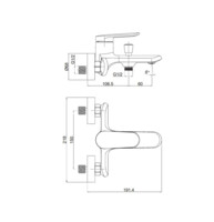 Смеситель для ванны Maxonor  хром MN3271-4