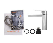 Смеситель для раковины Maxonor  средний хром MN1082-2-4