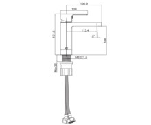 Смеситель для раковины Maxonor  средний хром MN1082-2-1