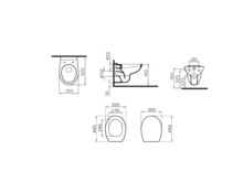 Унитаз подвесной с инсталляцией Vitra Комплект Normus L-box: унитаз + инсталляция + кнопка + сиденье микролифт 9773B003-7206-8