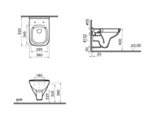 Унитаз подвесной с инсталляцией Vitra Комплект S20 L-box: унитаз + инсталляция + кнопка + сиденье микролифт 9004B003-7207-4