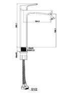 Смеситель для умывальника Maxonor PURE LIFE высокий PL1192-1