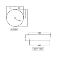 Умывальник Jaquar OPAL накладная 48x48x13,5 OPS-WHT-15901N-1