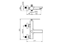Смеситель для ванны Maxonor PURE LIFE PLEASURE PL3286-9-1