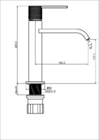 Смеситель для умывальника Maxonor PURE LIFE BEAUTY-9 пепельный PL1084-9-1