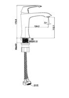 Смеситель для умывальника Maxonor PURE LIFE JOY-16 золото PL1088-16-1