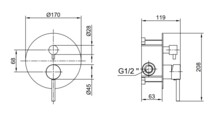 Встроенная душевая система Maxonor PURE LIFE SUPERIOR-7 черный PL7187-7-1