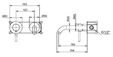 Встроенный смеситель для раковины Maxonor PURE LIFE SUPERIOR-7 PL7387-1