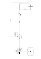 Душевая система Maxonor PURE LIFE BLISS черн/зол PL2483-2