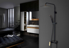Душевая система Maxonor PURE LIFE BLISS черн/зол PL2483-6