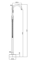 Напольный смеситель для ванны Maxonor PURE LIFE SUPERIOR-7 PL3087-1
