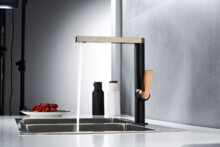 Смеситель для кухни Maxonor PURE LIFE BLISS черный/золото PL4083-8