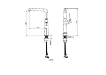 Смеситель для кухни Maxonor PURE LIFE GLAMOUR золото PL4094-6-1