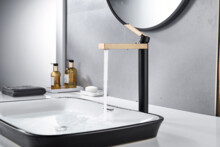 Смеситель для раковины Maxonor PURE LIFE BLISS черный/золото PL1183-6