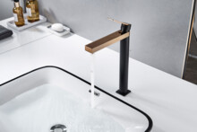 Смеситель для раковины Maxonor PURE LIFE BLISS черный/золото PL1183-8
