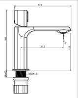 Смеситель для раковины Maxonor PURE LIFE HAPPY PL1089-1