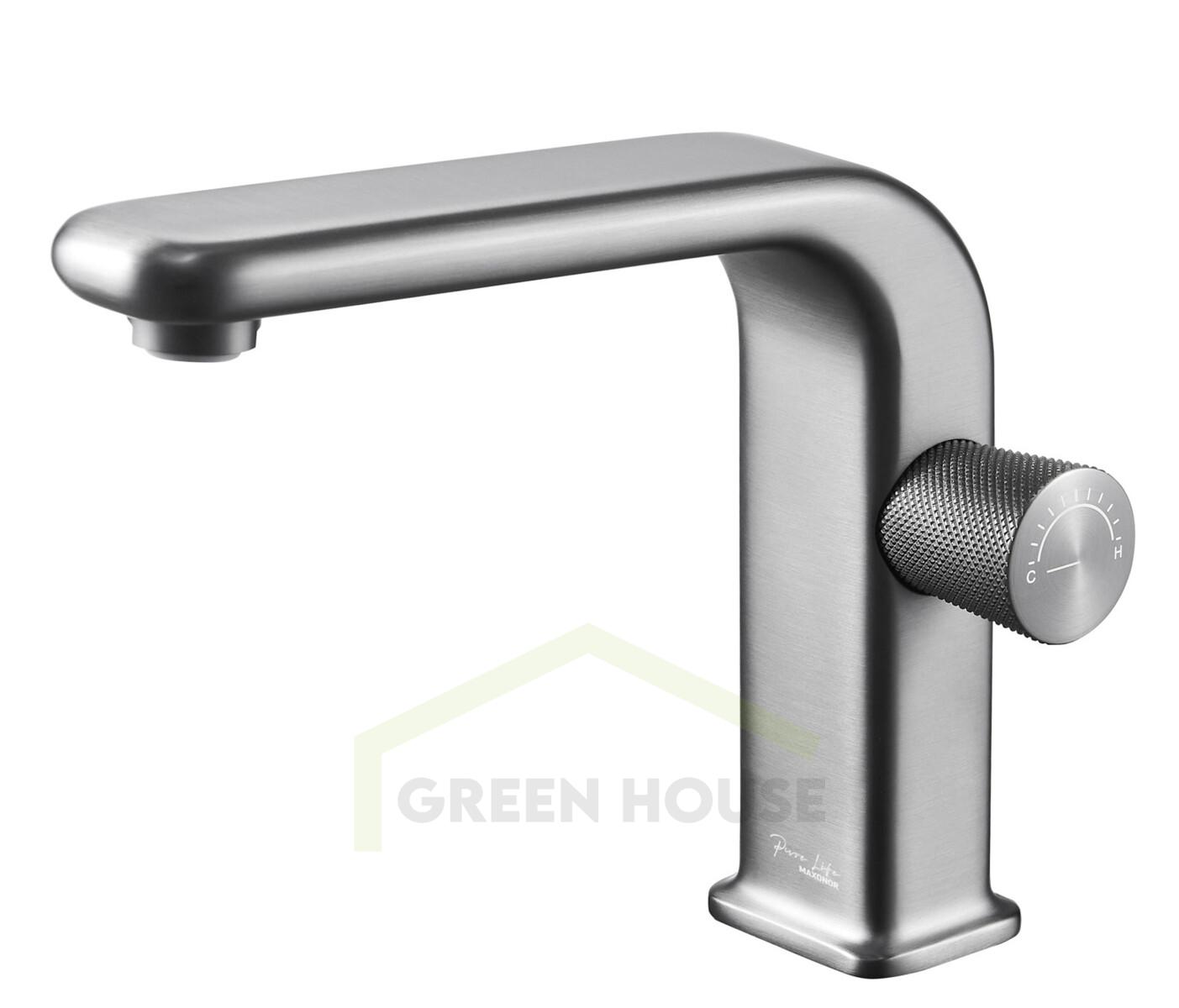 Смеситель для раковины Maxonor PURE LIFE SALON пепельный PL1097-9